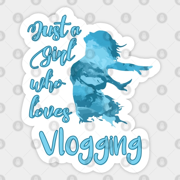 Just a Girl who Loves Vlogging Sticker by DeesDeesigns